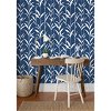 NextWall Peel & Stick Bamboo Leaves Navy Blue Wallpaper - Image 2