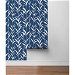 NextWall Peel &amp; Stick Bamboo Leaves Navy Blue Wallpaper thumbnail image 5 of 5