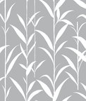 NextWall Peel & Stick Bamboo Leaves Gray Wallpaper