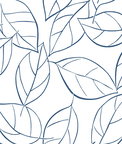 NextWall Peel & Stick Tossed Leaves Navy Blue Wallpaper