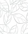 NextWall Peel & Stick Tossed Leaves Daydream Gray Wallpaper