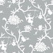 NextWall Peel & Stick Chinoiserie Silhouette Metallic Silver Wallpaper