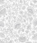NextWall Peel & Stick Paisley Trail Slate Gray Wallpaper