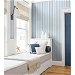NextWall Peel &amp; Stick Linen Cut Stripe Bluebird &amp; Carrara Wallpaper thumbnail image 2 of 5