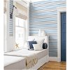 NextWall Peel & Stick Linen Cut Stripe Bluebird & Carrara Wallpaper - Image 3