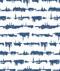 NextWall Peel & Stick Lifeline Navy Blue Wallpaper