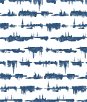 NextWall Peel & Stick Lifeline Navy Blue Wallpaper