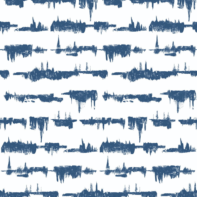 NextWall Peel &amp; Stick Lifeline Navy Blue Wallpaper image 1 of 5