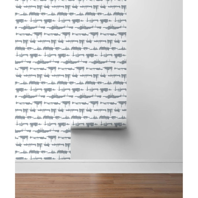 NextWall Peel &amp; Stick Lifeline Cove Gray Wallpaper image 5 of 5