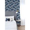 NextWall Peel & Stick Cyprus Blossom Navy Blue & Gray Wallpaper - Image 4