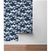 NextWall Peel & Stick Cyprus Blossom Navy Blue & Gray Wallpaper - Image 5