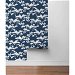 NextWall Peel &amp; Stick Cyprus Blossom Navy Blue &amp; Gray Wallpaper thumbnail image 5 of 5