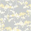NextWall Peel & Stick Cyprus Blossom Buttercup & Gray Wallpaper - Image 1