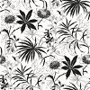 NextWall Peel & Stick Tropical Garden Black & White Wallpaper - Image 1