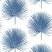 NextWall Peel & Stick Palmetto Palm Coastal Blue Wallpaper