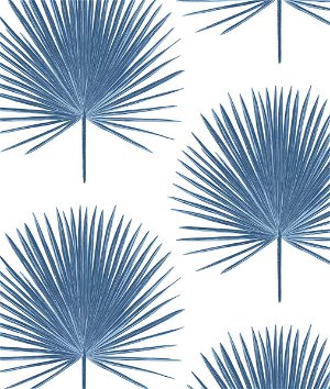 NextWall Peel & Stick Palmetto Palm Coastal Blue Wallpaper