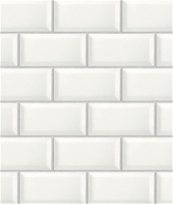NextWall Peel & Stick Large Subway Tile Alabaster & Grey Wallpaper