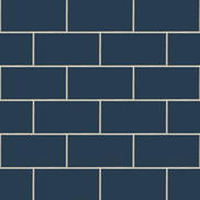 NextWall Peel & Stick Retro Subway Tile Navy Blue Wallpaper