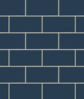 NextWall Peel & Stick Retro Subway Tile Navy Blue Wallpaper