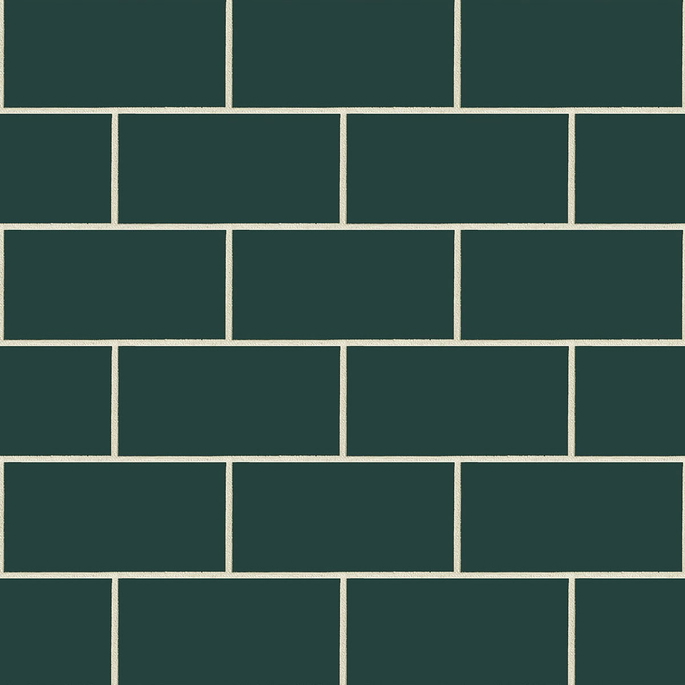 NextWall Peel &amp; Stick Retro Subway Tile Evergreen Wallpaper image 1 of 5