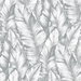 NextWall Peel & Stick Baha Banana Leaves Daydream Gray Wallpaper