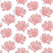 NextWall Peel & Stick Coastal Coral Reef Vermillion Wallpaper