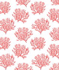 NextWall Peel & Stick Coastal Coral Reef Vermillion Wallpaper