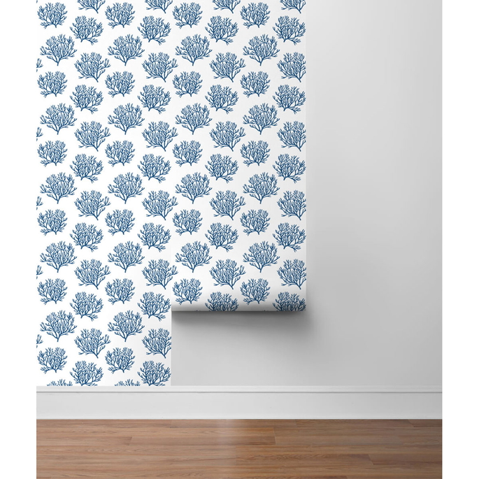 NextWall Peel &amp; Stick Coastal Coral Reef Marine Blue Wallpaper image 5 of 5