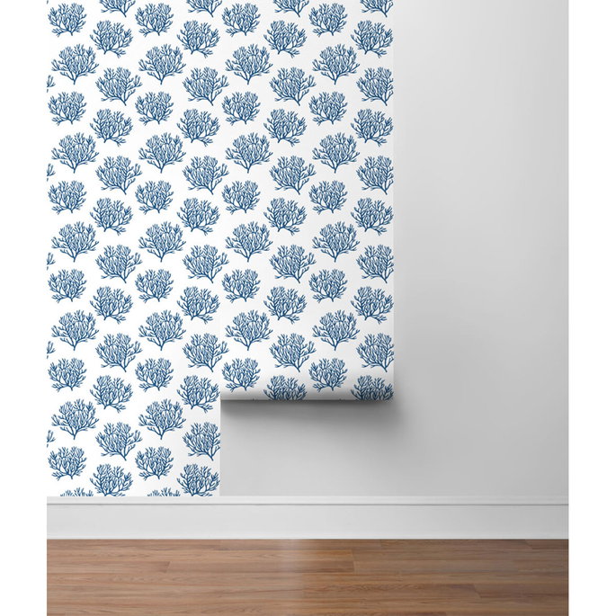 NextWall Peel &amp; Stick Coastal Coral Reef Marine Blue Wallpaper image 5 of 5