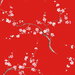 NextWall Peel & Stick Cherry Blossom Floral Scarlet & Petal Pink Wallpaper