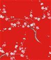 NextWall Peel & Stick Cherry Blossom Floral Scarlet & Petal Pink Wallpaper