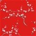 NextWall Peel &amp; Stick Cherry Blossom Floral Scarlet &amp; Petal Pink Wallpaper thumbnail image 1 of 4
