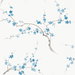 NextWall Peel & Stick Cherry Blossom Floral Pacific Blue & White Wallpaper