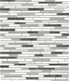 NextWall Peel & Stick Faux Mosaic Strip Tile Wrought Iron & Gray Wallpaper