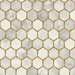 NextWall Peel & Stick Inlay Hexagon Alaska Grey & Metallic Gold Wallpaper