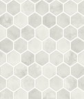 NextWall Peel & Stick Inlay Hexagon Cream Neutral Wallpaper