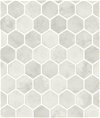 NextWall Peel & Stick Inlay Hexagon Cream Neutral Wallpaper