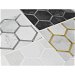 NextWall Peel &amp; Stick Inlay Hexagon Carrara &amp; Metallic Silver Wallpaper thumbnail image 2 of 4