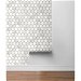 NextWall Peel &amp; Stick Inlay Hexagon Carrara &amp; Metallic Silver Wallpaper thumbnail image 4 of 4