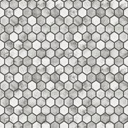NextWall Peel & Stick Marble Hexagon Carrara & Wrought Iron Wallpaper