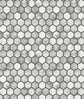 NextWall Peel & Stick Marble Hexagon Carrara & Wrought Iron Wallpaper