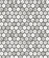 NextWall Peel & Stick Marble Hexagon Carrara & Wrought Iron Wallpaper