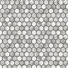 NextWall Peel & Stick Marble Hexagon Carrara & Wrought Iron Wallpaper - Image 1
