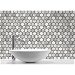 NextWall Peel &amp; Stick Marble Hexagon Carrara &amp; Wrought Iron Wallpaper thumbnail image 4 of 5
