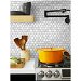 NextWall Peel &amp; Stick Marble Hexagon Carrara &amp; Argos Grey Wallpaper thumbnail image 2 of 5