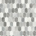 NextWall Peel & Stick Brushed Hex Tile Icy Grey & Nickel Wallpaper