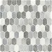 NextWall Peel &amp; Stick Brushed Hex Tile Icy Grey &amp; Nickel Wallpaper thumbnail image 1 of 4
