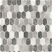 NextWall Peel &amp; Stick Brushed Hex Tile Pavestone &amp; Chrome Wallpaper thumbnail image 1 of 5
