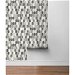 NextWall Peel &amp; Stick Brushed Hex Tile Pavestone &amp; Chrome Wallpaper thumbnail image 5 of 5