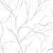 NextWall Peel & Stick Delicate Branches Metallic Silver Wallpaper